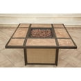 thumbnail image 4 of Hanover Outdoor Traditions 2-Piece Tile-Top Fire Pit Lounge Set, Natural Oat/Bronze, 4 of 8