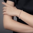 thumbnail image 3 of ANGARA Lab Grown 1.45 Ct Classic Round Ruby and Lab Diamond Tennis Bracelet for Women in 14K Rose Gold (Size-2mm) | July Birthstone, Anniversary, Jewelry Gift for Women | Lab-Grown Ruby Bracelet, 3 of 6