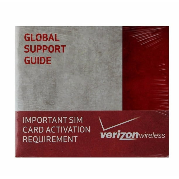 OEM Verizon Global Support SIM Card Activation Requirement Guide/Manual - Walmart.com - Walmart.com