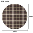 thumbnail image 6 of Black Beige and Red Checkerboard Checkered Pattern Round Tablecloth 60"x60",Wrinkle Wipeable Table Cloth for Kitchen Dining Room Picnic Patio Party, 6 of 6