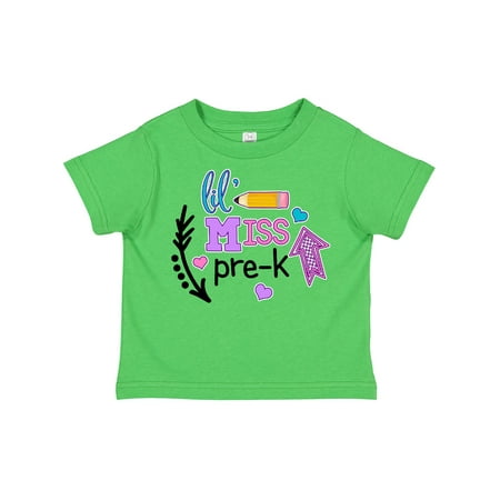 

Inktastic Lil Miss Pre K with Arrows and Hearts Gift Toddler Toddler Girl T-Shirt