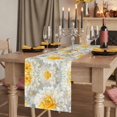 thumbnail image 2 of Yellow White Floral 60 Inch Table Runner, Spring Botanical Watercolor Flowers Farmhouse Dresser Scarf Cotton & Linen Tablerunner for Dining/Kitchen Island/Holiday Party Décor 13" x 60", 2 of 9