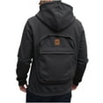 thumbnail image 7 of KeShDi Denim Jacket Men's Fleece Hooded Jacket Solid Color Thickened Warm Multi-Pocket Workwear Coat Dark Gray M, 7 of 7