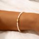 thumbnail image 4 of Kunmingshisd Pulseras para mujer, pulseras chapadas en oro para mujer, pulseras de perlas de corazón con eslabones cubanos y diamantes de mal de ojo, regalo de joyería diaria, 4 of 5