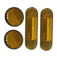 thumbnail image 3 of Reflector de motocicleta de 4 piezas de repuesto premium, advertencia reflectante Estilo B Amarillo, 3 of 9