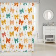 thumbnail image 2 of Manfei Cute Coquette Bowknot Shower Curtain 72Wx72L,Colorful Cartoon Bow Bathroom Curtain, 2 of 5