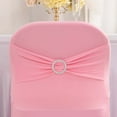 thumbnail image 2 of Efavormart Pink Spandex Folding Slip On Chair Cover with Silver Rhinestone Buckled Sash Band, Stretch Fitted Chair Cover, 2 of 10