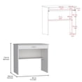 thumbnail image 3 of Compact Writing Desk with Drawer and Shelf - Modern Home Office Desk for Small Spaces, 3 of 7