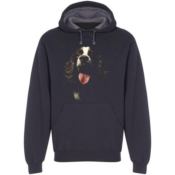 Portrait Of Cocker In Dark Hoodie Men -Image by Shutterstock, Male XX-Large