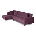 thumbnail image 3 of Sala Modular Sofá Cama Reversible Makora Velvet Morado Modelo Baily, 3 of 8