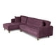 thumbnail image 3 of Sala Modular Sofá Cama Reversible Makora Velvet Morado Modelo Baily, 3 of 8