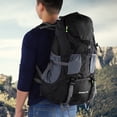 thumbnail image 6 of 50L Waterproof Tactical Backpacking Backpack Sport Hiking Climbing Bag for Men Women, Black / 22.0 x 14.2 x 9.1 inches, 6 of 9