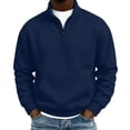 thumbnail image 6 of Mineart Men Quarter Zip Pullover 1/4 Zip Mock Neck Fleece Sweatshirt Long Sleeve Tops, 6 of 7