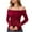 #Wine, variant on Otvok Womens Casual Long Sleeve Solid Lace Tops Ladies Off-The-Shoulder Blouse