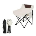 thumbnail image 1 of Chaise Pliante d'Extérieur Tabouret d'Extérieur Portable Chaise de Plage Résistante au Poids Camping, 1 of 8