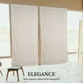 thumbnail image 1 of WHAMVOX 2Set Boho Drapes For Kitchen And Bathroom Beige Polyester Privacy Maintaining Embroidered Curtains, 1 of 8