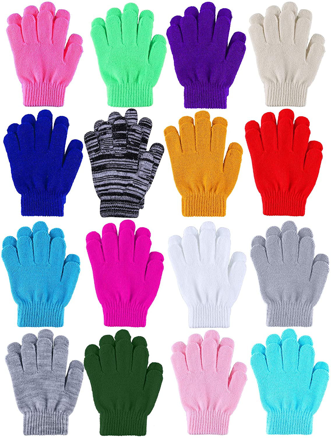 Childrens Magic 2 in 1  Gloves Green & grey  Winter Warm  gloves GL181 