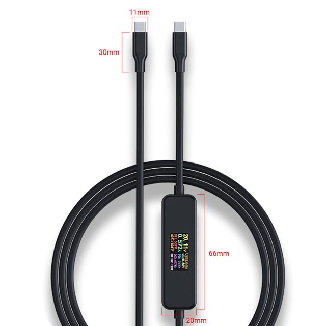 Tipo-C Macho A Macho 2.0 Cable De Datos Dual 100W Teléfono Móvil Pantalla De Carga Rápida Detección De Pantalla Cable De Datos De Carga Inevent EL012978-00