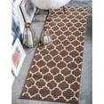 thumbnail image 1 of Unique Loom 3128526 2 ft. 7 in. x 8 ft. Philadelphia Trellis Runner Rug, Brown, 1 of 5