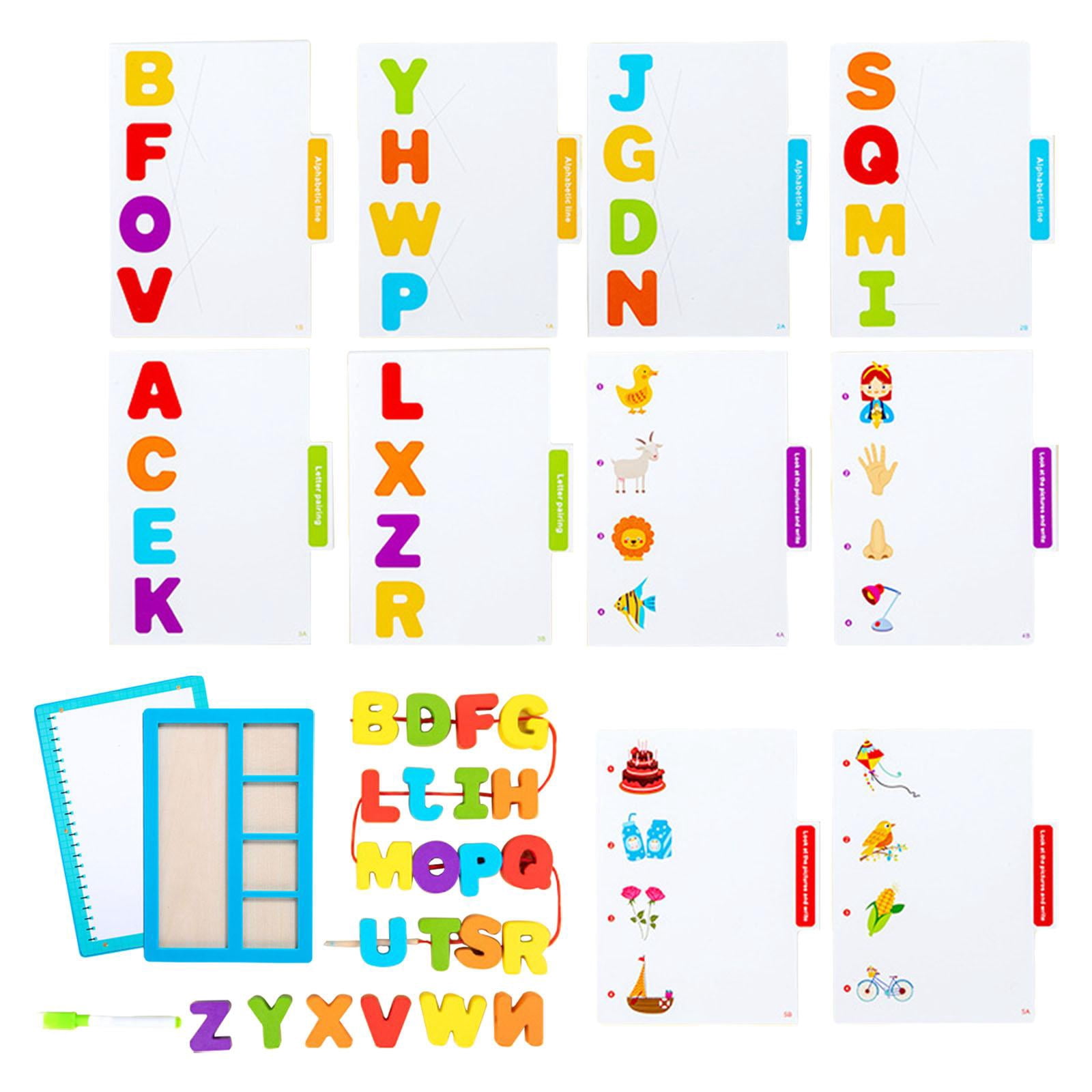LeeQinersw Functional Matching Game Drawing Board Memory Game for Gift Interaction Activity Alphabet