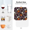 thumbnail image 6 of Naloa Halloween With Skull Coasters for Set of 4 - PU Leather Coasters, Coasters for Table Cup Tea Coffee Beer, Decorative for Kitchen Homedecor (Round), 6 of 6