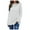 White, variant on UAMVSH Fuzzy Sweaters for Women Casual Crewneck Fleece Pullover Shirt Fall Lightweight Long Sleeve Tops