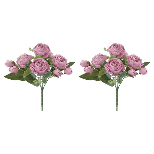 Ramo de flores artificiales Advancent 2 piezas decoración interior o exterior color púrpura