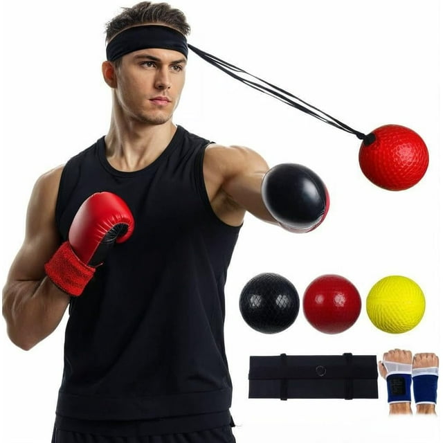 Boxing Reflex Ball boxballen games Boxing Ball Boxball Reflex Ball Headband Set - Improve Speed, Agility, and Punching Skills - Addictive Boxing Game for All Ages - Boxing Equipment for Home Workouts