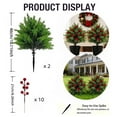 thumbnail image 3 of CoreLiving Artificial Outdoor Cedar Topiary Trees and Shrub Balls, Faux Christmas Greenery with Red Berry Stems for Planters, UV Resistant Fake Bushes and Holiday Topiary Decor, 3 of 9