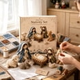 thumbnail image 2 of DIY Nativity Sewing Kit, Quilted Fabric Holy Family Manger Scene Hand-stitch Craft for Adults, Christmas Home Decor and Holiday Gifts, 2 of 7