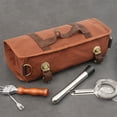 thumbnail image 4 of Trousse de Barman avec Ensemble de Shaker à Cocktail - Toile Cirée, Trousse d'Outils de Bar de Voyage - Trousse de Barman de Mixologie de Voyage - Rouleau de Bar Mobile avec Sangle et Accessoires (Sans Outils Inclus, Trousse Unique), 4 of 5