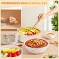 thumbnail image 3 of Ramen Bowl Set, 2026 New with Lid, Handles, Strainer, Spoon, Chopsticks & Fork, Dishwasher Safe College Dorm & Apartment Essentials, 3 of 13
