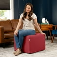 thumbnail image 5 of Jaxx Monroe Square Foam Ottoman with Stain Resistant Performance Fabric, Large (24 x 24 x 18), Poppy Red, 5 of 5