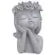 thumbnail image 2 of Maceta con forma de cara, macetas con forma de cara para interior y exterior, macetas de resina con drenaje Estilo B, 2 of 9