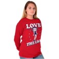 thumbnail image 3 of Betty Boop Cartoon Love The USA Women's Long Sleeve T Shirt Brisco Brands S, 3 of 6