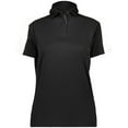 thumbnail image 2 of Augusta XL Ladies Bi-Color Vital Polo Black/White 5029, 2 of 5