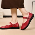 thumbnail image 5 of HAOTAGS Sandals for Women Flat Casual 2025 Dressy Shoes Red Size 5.5, 5 of 8