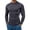 Dark Gray, variant on Men's Mock Neck Compression Long Sleeve Shirt, Side Sport Dot Print Panel Slim Cut Quick Dry Athletic Base Layer in Solid Colors