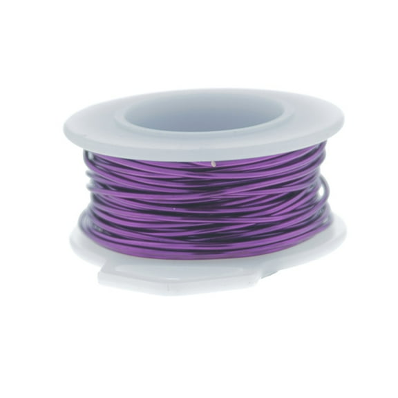24 Gauge Round Silver Plated Amethyst Copper Craft Wire - 60 ft