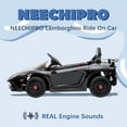 thumbnail image 2 of NEECHIPRO Lamborghini 12V Electric Powered Ride on Car for Kids, with Remote Control, MP3 Player, Black, 2 of 6