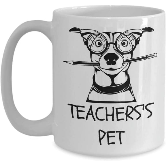 Teacher's Pet Mug Teacher Teaching Coffee Cup Funny Dog