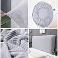 thumbnail image 4 of (Titanium coffee-120cm)Single Bed Headboard Cover,Solid Color Elastic Protection Bed Headboard Cover Used For Bedroom Decoration Light Gre, 4 of 5