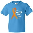 thumbnail image 3 of Inktastic Faith over Fear Leukemia Awareness with Orange Ribbon Youth T-Shirt, 3 of 5