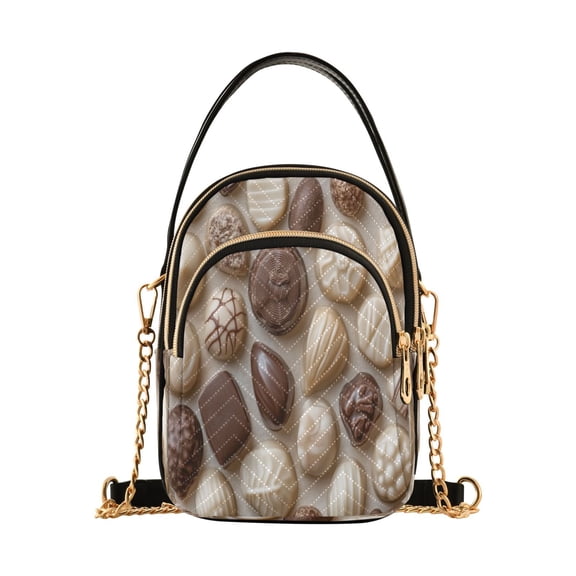 YAZAOO Cross Body Fashion Shoulder Waist Purse Bags Assorted White and Milk Chocolates Pocket Handbags