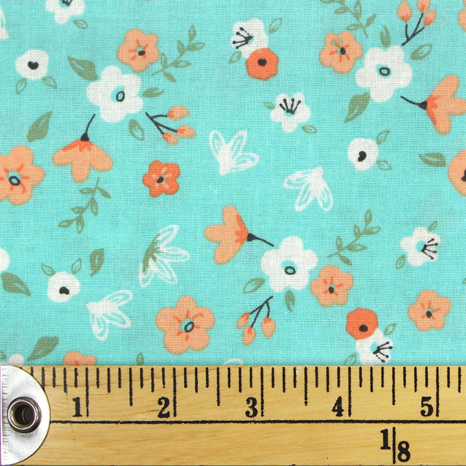 Tissu pré-coupé Fat Quarter de Fabric Creations à motif de fleurs bleu - 18" x 21" / 45cm x 53cm 18" x 21" / 45cm x 53cm