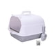 thumbnail image 3 of Caja de arena para gatos con capucha, caja de arena para gatos completamente cerrada con puerta delantera, caja de arena para gatos, contenedor de are Gris, 3 of 8