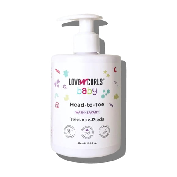 Love Ur Curls - LUCK Baby Head to Toe Wash, suave y sin desgarros, gel de baño aprobado por pediatras y champú suave ultrasuave sin fragancia, todo en uno, vegano, 320 ml
