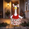 thumbnail image 5 of Lzobxe Porch Goose Clothes Christmas Garden Goose Costume Set, Durable Fabric Garment for 23" Lawn Entryway Front Door Back Yard Goose Statue, 5 of 9