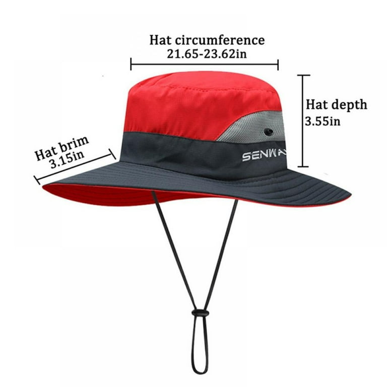Women's Ponytail Sun Hat Outdoor Quick-dry UPF 50+ Bucket Beach Cap UV  Protection Foldable Mesh Wide Brim Fishing Hat, Adjustable 