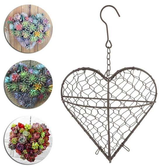 Hanging Planters Heart Shape Flower Pots Iron Wall Succulent Plants Basket;Hanging Planters Heart Shape Flower Pots Wall Succulent Plants Basket